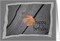 Happy Birthday - Autumn Leaf card