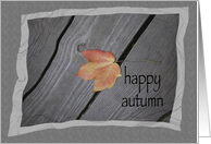 Happy Autumn - Single Fall Leaf card