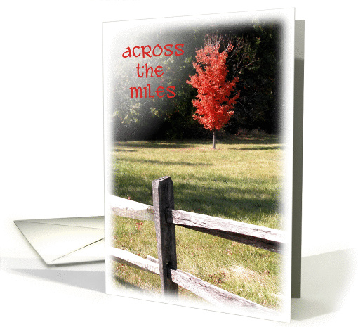Happy Thanksgiving - Across the Miles - Red Tree card (231115)