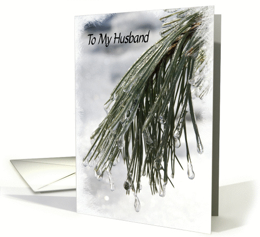 Icy Pines Happy Anniversary to my Husband card (242538)