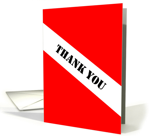 Scuba Dive Flag - Thank You card (256747)