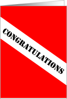 Scuba Dive Flag - Congratulations card