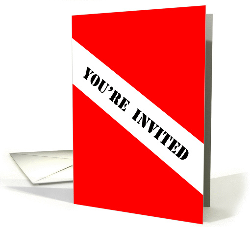 Scuba Dive Flag - You're Invited card (256751)