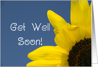 Get Well Soon - Yellow Sunflower card