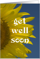 Get Well Soon - Yellow Sunflower card