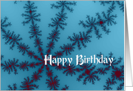 December Christmas Birthday - Snowflake Fractal card