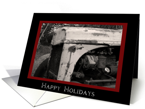 Happy Holidays - Country Christmas Farm Tractor card (269338)