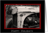 Happy Holidays - Country Christmas Farm Tractor card