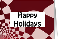 Happy Holidays - Red Geometric card