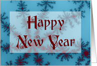 Happy New Year - Snowflakes card