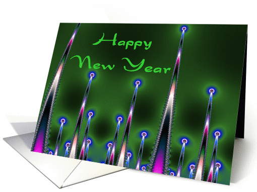 Happy New Year - Fractal Art card (322883)