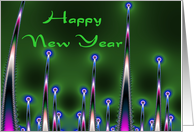 Happy New Year - Fractal Art card