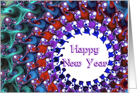 Happy New Year - Fractal Art card