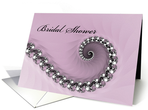 Bridal Shower Invitation Pink Swirl card (323410)
