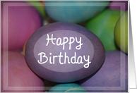 Happy Birthday - Colored Easter Eggs card