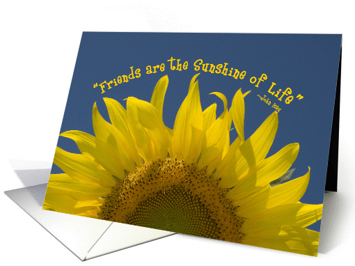Friendship - Yellow Sunflower card (340278)