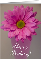 Happy Birthday - Pink Daisy Flower card