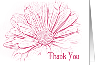 Thank You for Being in Our Wedding - Pink Daisy Flower card