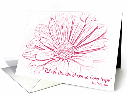 Hope - Pink Daisy Flower card (346615)