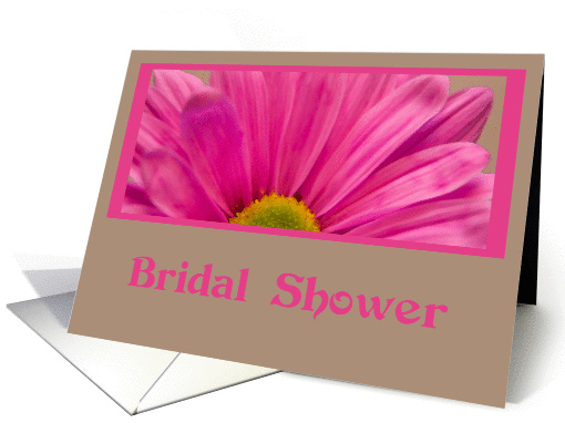 Bridal Shower Invitation - Pink Daisy Flower card (347592)