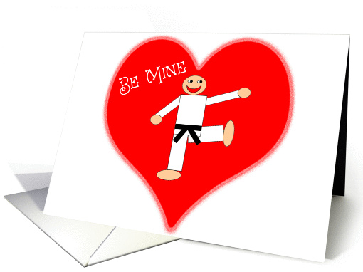 Martial Arts Valentine - Black Belt card (355169)
