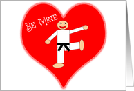 Martial Arts Valentine - Black Belt card