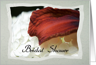 Bridal Shower Invitation - Red Day Lily White Hydrangea card