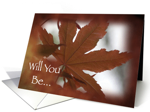 Will You Be My Groomsman - Japanese Maple Leaves card (379038)