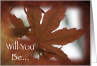 Will You Be My Groomsman - Japanese Maple Leaves card