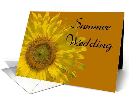 Yellow Sunflower on Orange Summer Wedding Save the Date... (382040)