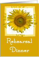 Wedding Rehearsal Dinner Invitation - Yellow Sunflower card