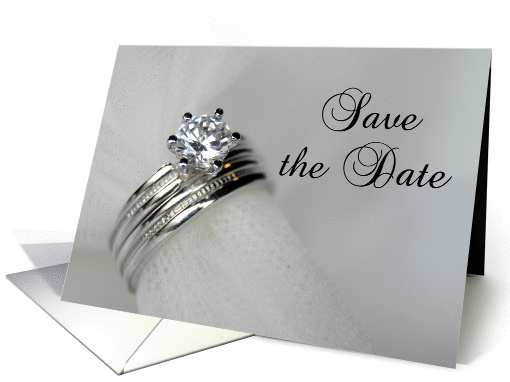 Save the Date - Wedding Rings card (414842)