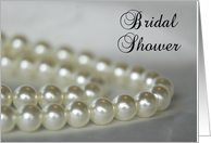 Bridal Shower Invitation - White Pearls card
