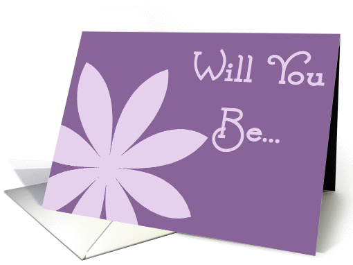 Be My Flower Girl - Purple Flower card (416591)