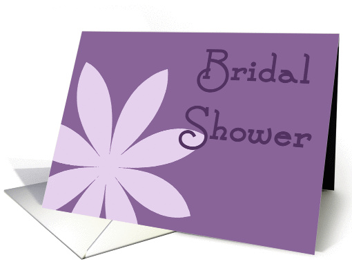Bridal Shower Invitation Purple Flower card (416594)