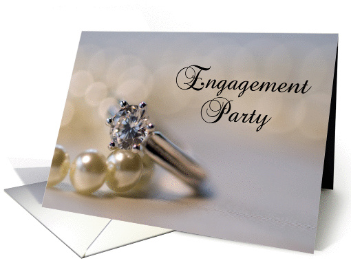 Engagement Party Invitation - Diamond and Pearls card (419984)