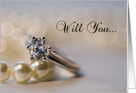 Will You Marry Me - Diamond and Pearls card