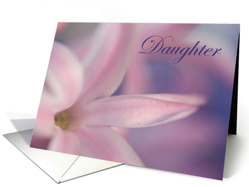 Be My Flower Girl Daughter Pink Hyacinth Flower card (426178)