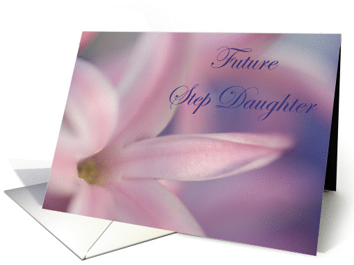 Be My Flower Girl Future Step Daughter Pink Hyacinth card (426187)