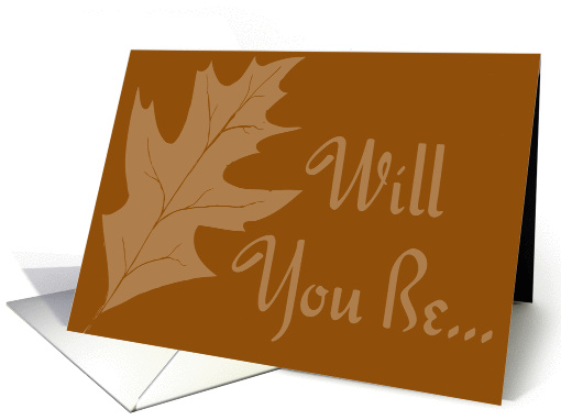 Will You Be My Groomsman - Autumn Oak Leaf Wedding card (428107)