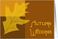 Wedding Save the Date Fall Oak Leaf card