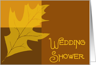 Wedding Shower Invitation Fall Oak Leaf card