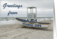 Greetings from Atlantic City, NJ card