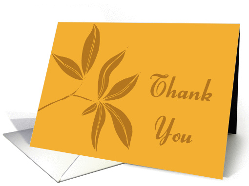 Autumn Leaves Thank You for my Wedding card (453890)