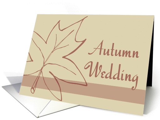 Autumn Wedding Announcement - Maple Leaf card (461035)