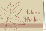 Autumn Wedding Announcement - Maple Leaf card