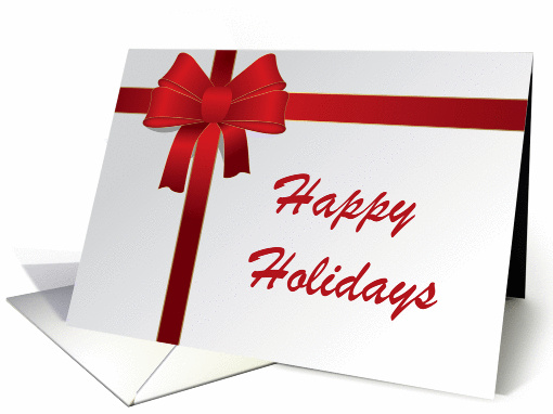 Red Bow Business Christmas card (467908)