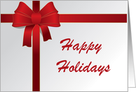 Red Bow Business Christmas Card