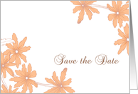 Wedding Save the Date Announcement Orange Daisies card