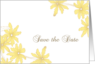 Wedding Save the Date Announcement Yellow Daisies card